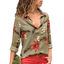 Load image into Gallery viewer, Aachoae Women Blouses 2020 Fashion Long Sleeve Turn Down Collar Office Shirt Blouse Shirt Casual Tops Plus Size Blusas Femininas