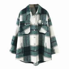 Load image into Gallery viewer, MostБет- women oversize woolen shirts