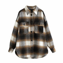 Load image into Gallery viewer, MostБет- women oversize woolen shirts