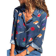 Load image into Gallery viewer, Aachoae Women Blouses 2020 Fashion Long Sleeve Turn Down Collar Office Shirt Blouse Shirt Casual Tops Plus Size Blusas Femininas
