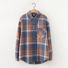 Load image into Gallery viewer, 2020 Fashion Women Plaid Shirt Chic Checked Blouse Long Sleeve Female Casual Print Shirts Loose Cotton Tops Blusas
