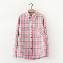 Load image into Gallery viewer, 2020 Fashion Women Plaid Shirt Chic Checked Blouse Long Sleeve Female Casual Print Shirts Loose Cotton Tops Blusas
