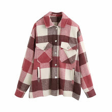Load image into Gallery viewer, MostБет- women oversize woolen shirts
